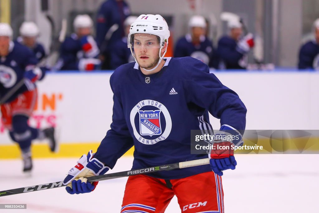 Brogan Rafferty New York Rangers Defenseman Brogan Rafferty skates during New York ...
