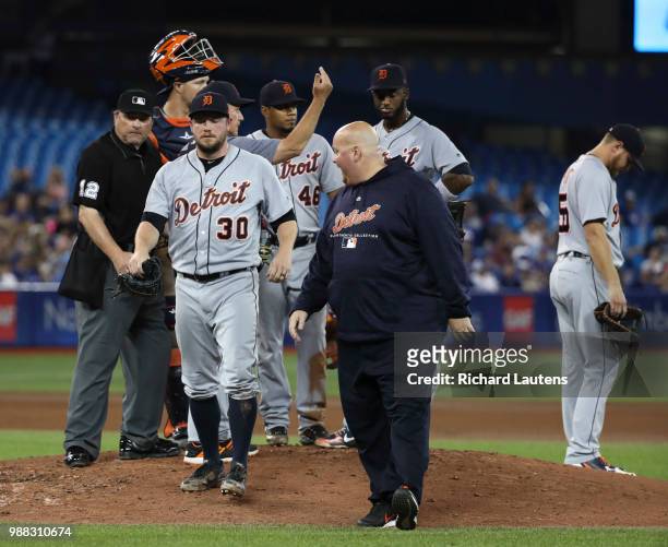 June 30 Detroit Tigers relief pitcher Alex Wilson leaves mid-batter in the 8th with a medical problem. The Toronto Blue Jays took beat the Detroit...