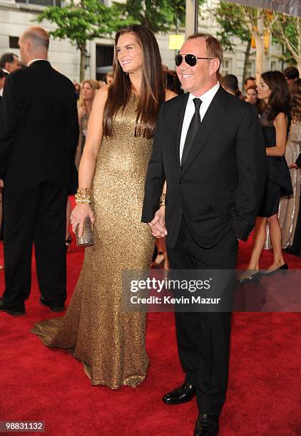 Brooke Shields and Michael Kors attends the Costume Institute Gala Benefit to celebrate the opening of the "American Woman: Fashioning a National...