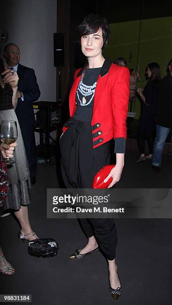 Model Erin O'Connor attends the launch party for the "My Generation" Book Launch at the V&A Museum on April 30, 2010 in London, England.