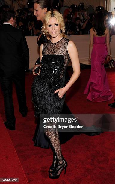 Actress Elizabeth Banks attends the Metropolitan Museum of Art's 2010 Costume Institute Ball at The Metropolitan Museum of Art on May 3, 2010 in New...