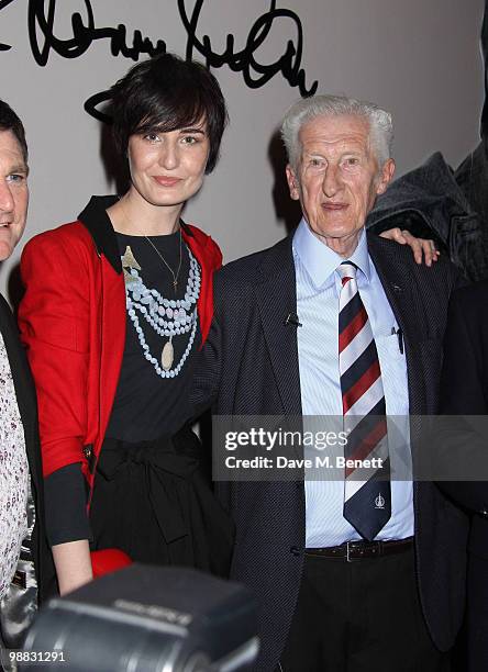 Former Top of the Pops photographer Harry Goodwin and model Erin O'Connor attend the launch party for the "My Generation" Book Launch at the V&A...