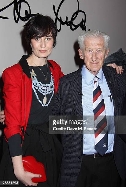 Former Top of the Pops photographer Harry Goodwin and model Erin O'Connor attend the launch party for the "My Generation" Book Launch at the V&A...