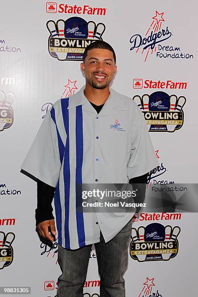 Xavier Paul attends the Los Angeles Dodger State Farm DDF Bowling Extravaganza at Lucky Strike Lanes LA Live on May 3, 2010 in Los Angeles,...