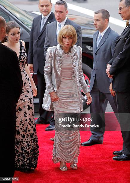 Anna Wintour attends the Costume Institute Gala Benefit to celebrate the opening of the "American Woman: Fashioning a National Identity" exhibition...