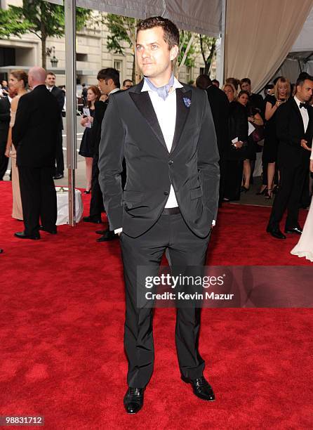 Joshua Jackson attends the Costume Institute Gala Benefit to celebrate the opening of the "American Woman: Fashioning a National Identity" exhibition...