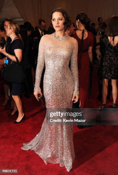 Marion Cotillard attends the Costume Institute Gala Benefit to celebrate the opening of the "American Woman: Fashioning a National Identity"...