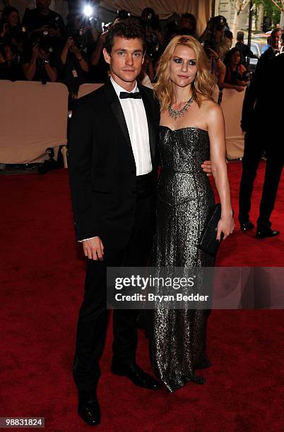 Hugh Dancy and actress Claire Daines attend the Metropolitan Museum of Art's 2010 Costume Institute Ball at The Metropolitan Museum of Art on May 3,...