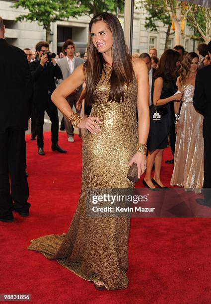 Brooke Shields attends the Costume Institute Gala Benefit to celebrate the opening of the "American Woman: Fashioning a National Identity" exhibition...