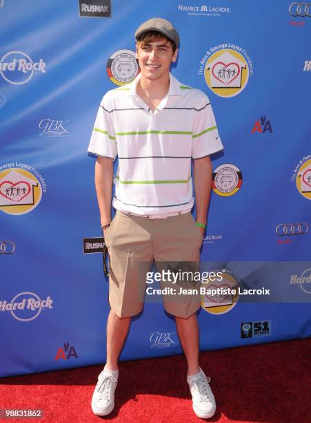 Kendall Schmidt attends the 3rd Annual George Lopez Golf Classic at Lakeside Golf Club on May 3, 2010 in Toluca Lake, California.