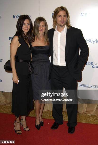 Courteney Cox, Jennifer Aniston & Brad Pitt