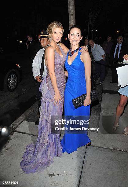 Ivanka Trump and Emmy Rossum attend the Costume Institute Gala after party at the Mark hotel on May 3, 2010 in New York City.