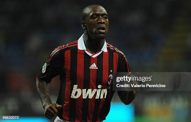 Clarence Seedorf of AC Milan looks on during the Serie A match between AC Milan and ACF Fiorentina at Stadio Giuseppe Meazza on May 1, 2010 in Milan,...