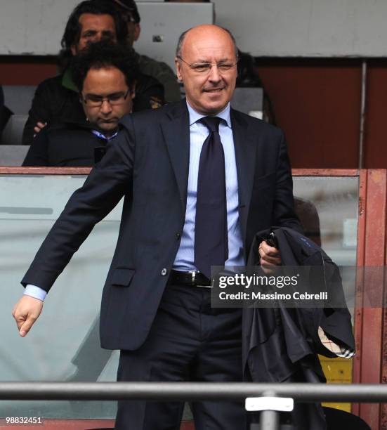 Giuseppe "Beppe" Marotta of UC Sampdoria during the Serie A match between UC Sampdoria and AS Livorno Calcio at Stadio Luigi Ferraris on May 2, 2010...