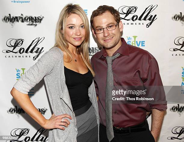 Actress Katrina Bowden and actor Chad Kimball attend Lolly Cashmere Fall/Winter 2011 Collection Party Hosted by Chad Kimball on May 3, 2010 in New...