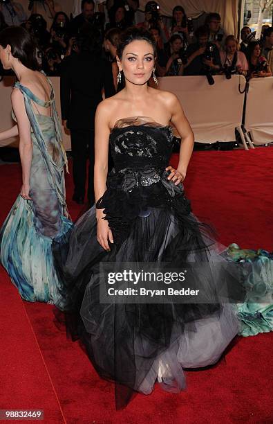 Actress Mila Kunis attends the Metropolitan Museum of Art's 2010 Costume Institute Ball at The Metropolitan Museum of Art on May 3, 2010 in New York...