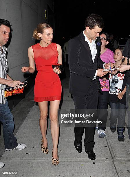 Diane Kruger and Joshua Jackson attend the Costume Institute Gala after party at the Mark hotel on May 3, 2010 in New York City.