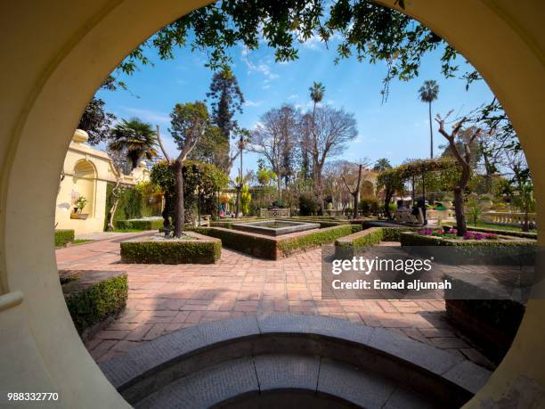 garden of dreams, thamel, kathmandu, nepal - machapuchare stock pictures, royalty-free photos & images