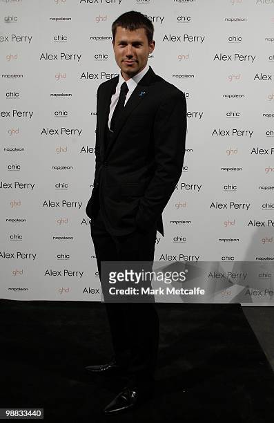 Media personality Jason Dundas arrives at the Alex Perry collection show on the second day of Rosemount Australian Fashion Week Spring/Summer 2010/11...