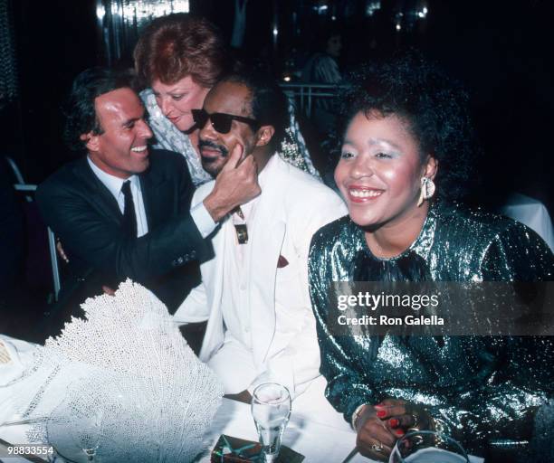 Julio Iglesias, Regine, Stevie Wonder and wife