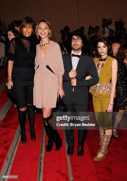 Designer Consuelo Castiglioni, model Sasha Pivovarova, musician Sean Lennon and Charlotte Kemp Muhl attend the Metropolitan Museum of Art's 2010...