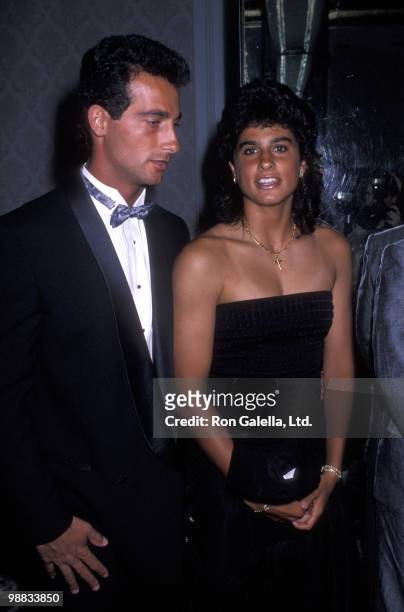 Athlete Gabriela Sabatini and brother attend Women International Tennis Association Awards Dinner Benefiting the March of Dimes on August 27, 1990 at...