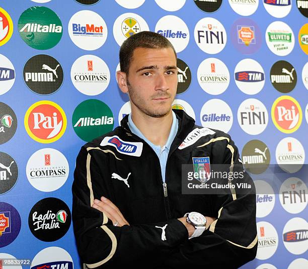 Leonardo Bonucci during the Press Conference at the La Borghesiana Sport Centre on May 4, 2010 in Rome, Italy.