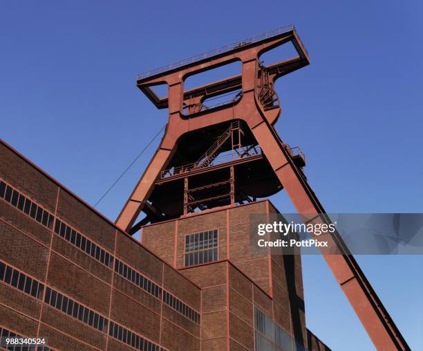 landmark "zeche zollverein - poço de mina imagens e fotografias de stock
