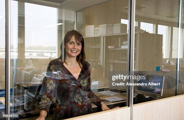 Antonella Viola poses for a portrait session in Humanitas Hospital, Viola try understanding how to help lymphocytes to fight cancer or viruses on...