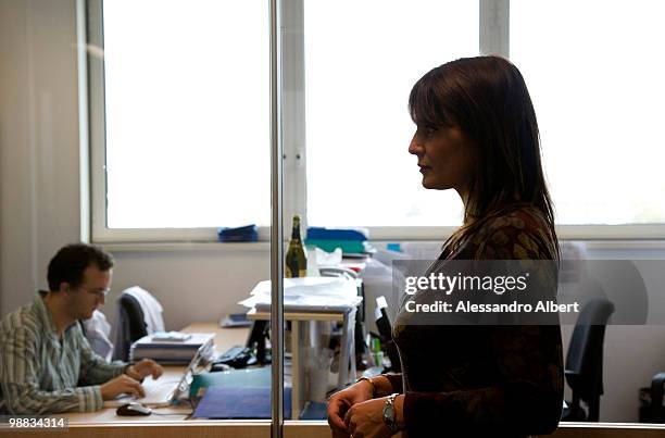 Antonella Viola poses for a portrait session in Humanitas Hospital, Viola try understanding how to help lymphocytes to fight cancer or viruses on...