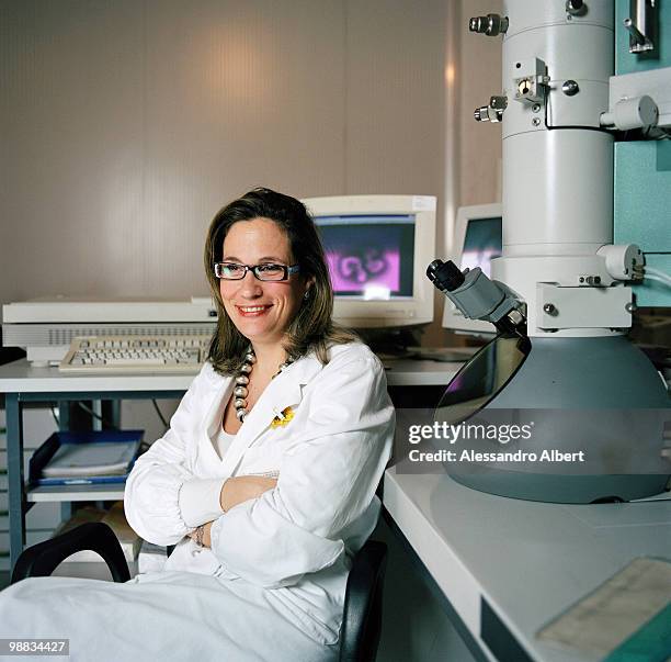 Dr Ilaria Capua head of Virology Department at Istituto Zooprofilattico Sperimentale delle Venezie poses for a portrait session in OIE/FAO for the...
