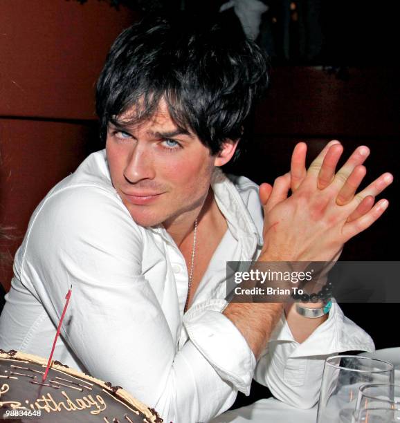 Ian Somerhalder of "The Vampire Diaries" celebrates Nina Dobrev's Birthday At Asia De Cuba at Mondrian Los Angeles on January 9, 2010 in West...