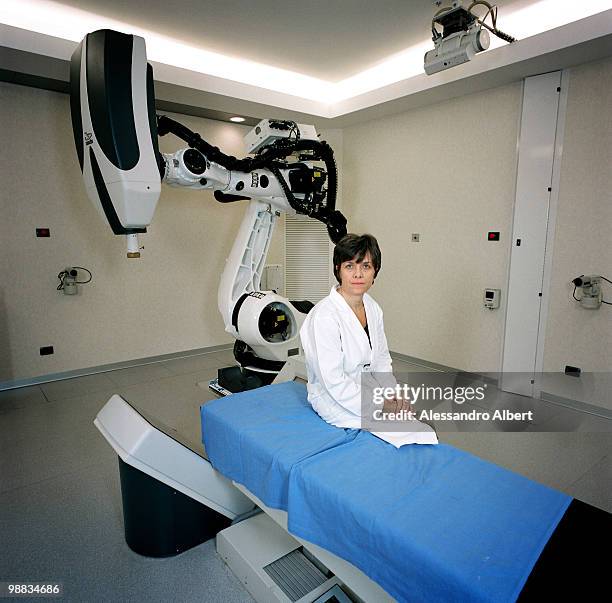 Dr. Laura Fariselli poses fot a portraits session in the Centro Diagnostico Italiano, laboratory of the CyberKnife on December 22, 2006 in Milan,...