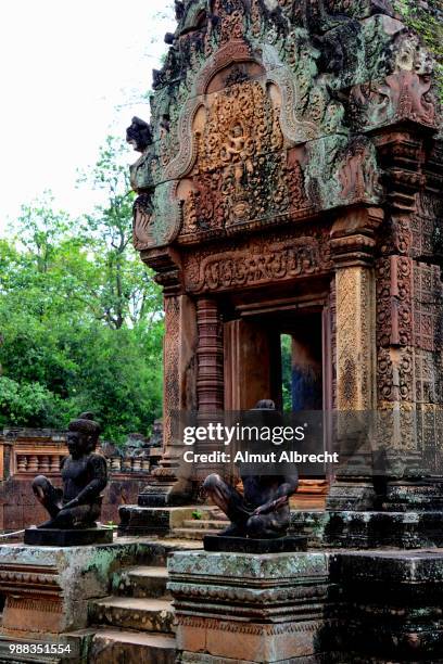 banteay srei (ladytemple) - banteay srei - fotografias e filmes do acervo