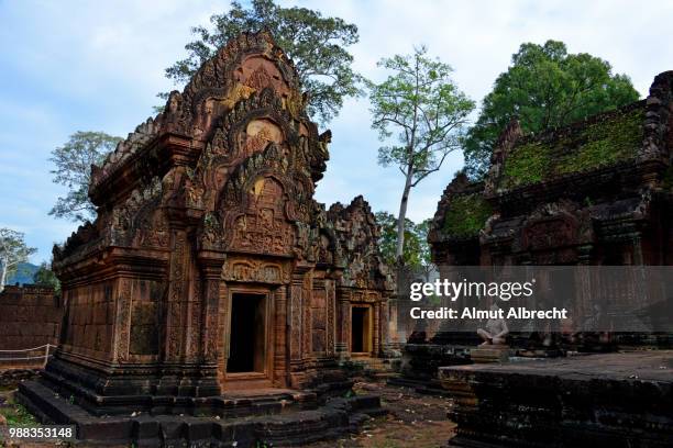 banteay srei (ladytemple) - banteay srei - fotografias e filmes do acervo