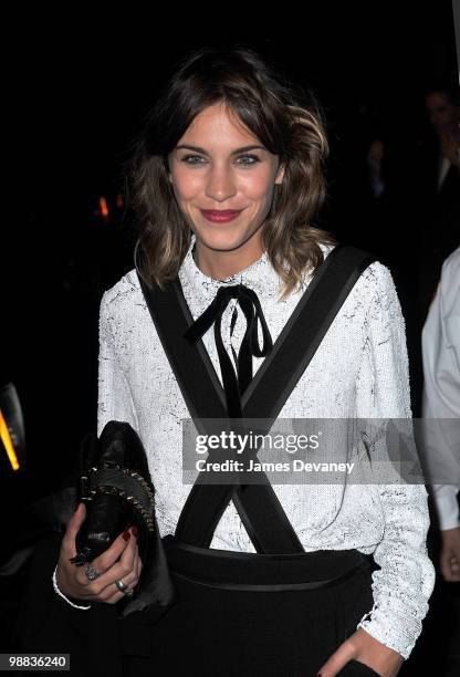 Alexa Chung attends the Costume Institute Gala after party at the Mark hotel on May 3, 2010 in New York City.