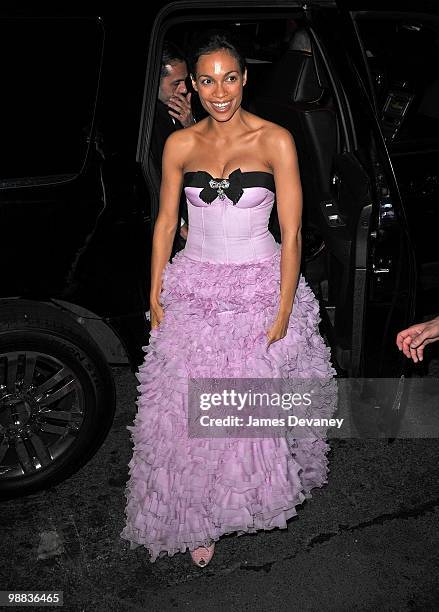 Rosario Dawson attends the Metropolitan Museum of Art's Costume Institute Gala after party at the Mark Hotel on May 3, 2010 in New York City.