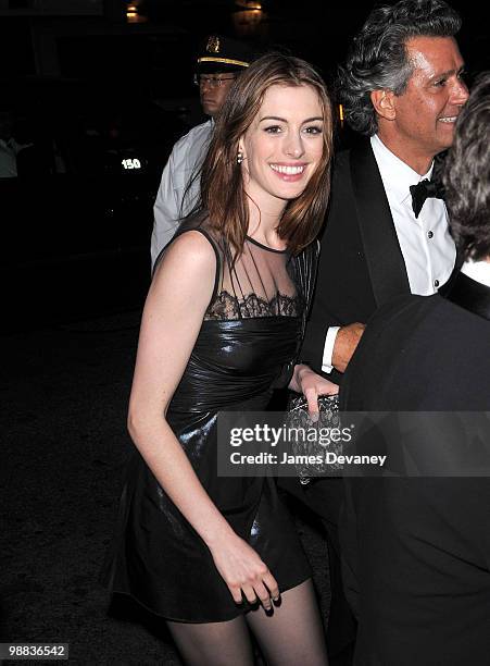 Anne Hathaway attends the Metropolitan Museum of Art's Costume Institute Gala after party at the Mark Hotel on May 3, 2010 in New York City.
