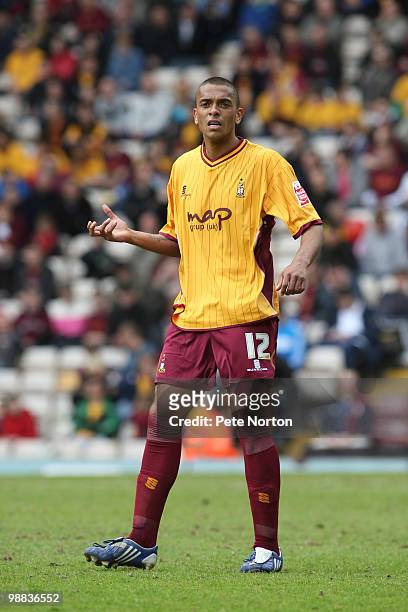 Steve Williams of Bradford City in action during the Coca Cola League Two Match between Bradford City and Northampton Town at the Coral Windows...