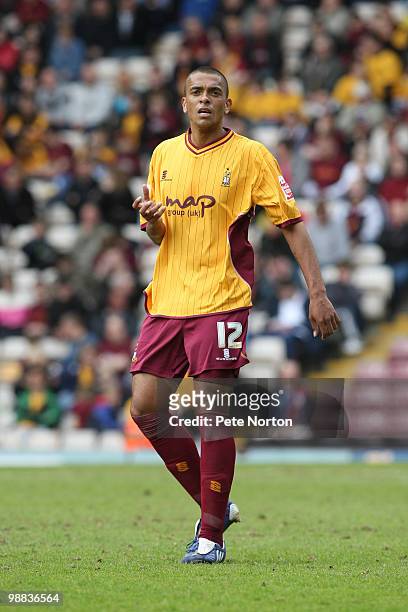 Steve Williams of Bradford City in action during the Coca Cola League Two Match between Bradford City and Northampton Town at the Coral Windows...