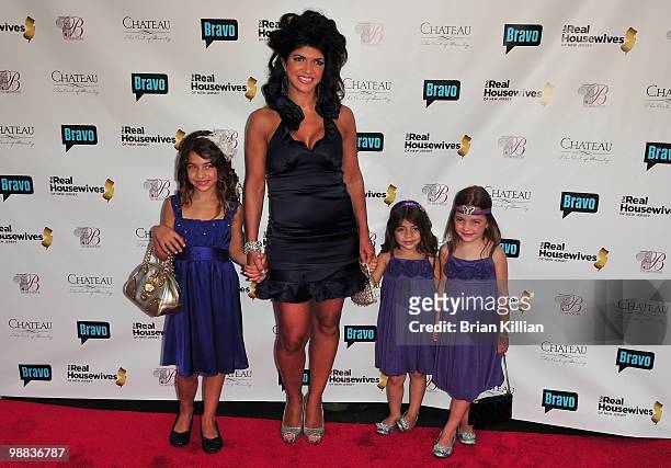 Gia Giudice, Teresa Giudice, Milania Giudice and Gabriella Giudice attend Bravo's "The Real Housewives of New Jersey" season two premiere at The...