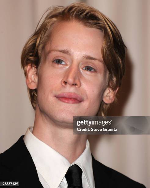 Macaulay Culkin poses in the press room at the 82nd Annual Academy Awards held at the Kodak Theatre on March 7, 2010 in Hollywood, California. On...