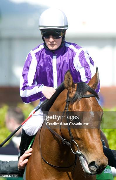 Fencing Master and Colm O'Donoghue at Newmarket racecourse on May 01, 2010 in Newmarket, England