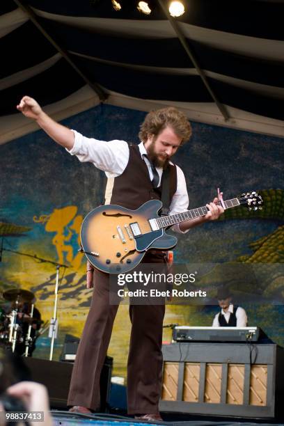 Jim James of My Morning Jacket performs at the New Orleans Jazz & Heritage Festival on April 24, 2010 in New Orleans, Louisiana.