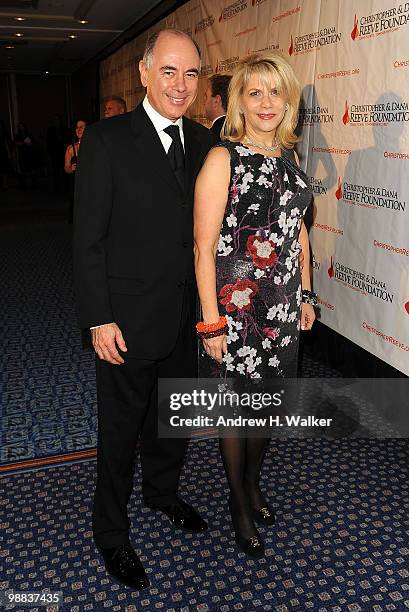 Rick Friedberg and Francine LeFrak attend the Christopher & Dana Reeve Foundation 19th Annual "A Magical Evening" Gala at the Marriott Marquis on...