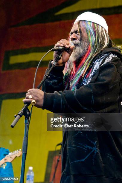 George Clinton performs at the New Orleans Jazz & Heritage Festival on April 23, 2010 in New Orleans, Louisiana.