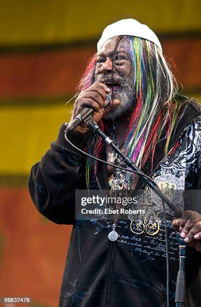 George Clinton performs at the New Orleans Jazz & Heritage Festival on April 23, 2010 in New Orleans, Louisiana.