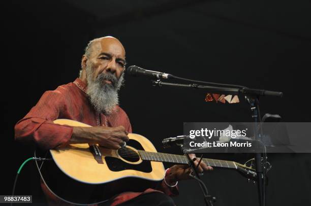 Richie Havens performs on stage at the New Orleans Jazz and Heritage Festivalon May 2, 2010 in New Orleans, Louisiana.