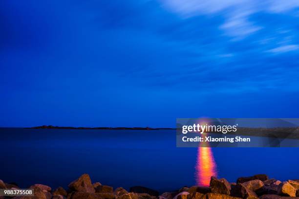night view on varberg 2 - varberg stock pictures, royalty-free photos & images
