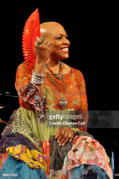 Dee Dee Bridgewater performs in the Jazz Tent on day four of New Orleans Jazz & Heritage Festival on April 29, 2010 in New Orleans, Louisiana.